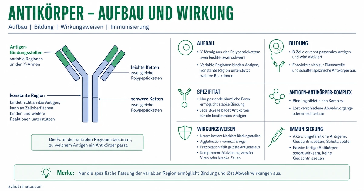 Antikörper: Aufbau, Bindung und Funktion