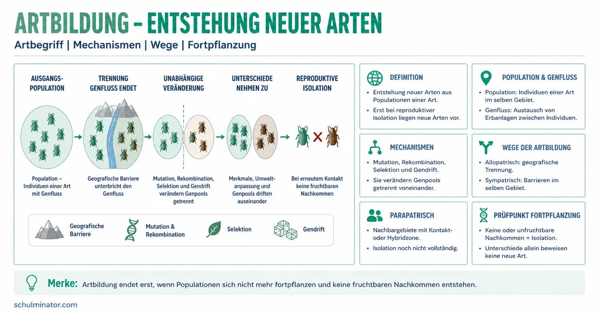 Artbildung: Isolation und Evolution verstehen