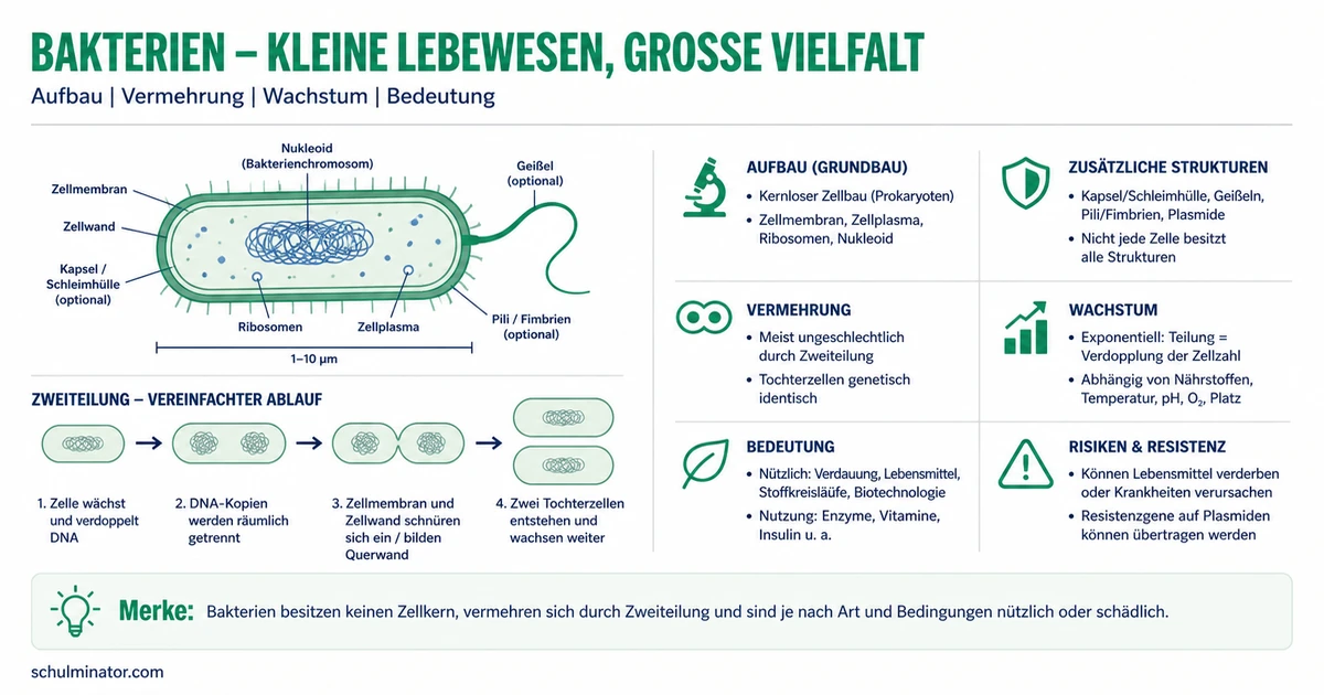 Bakterien: Aufbau, Vermehrung und Bedeutung