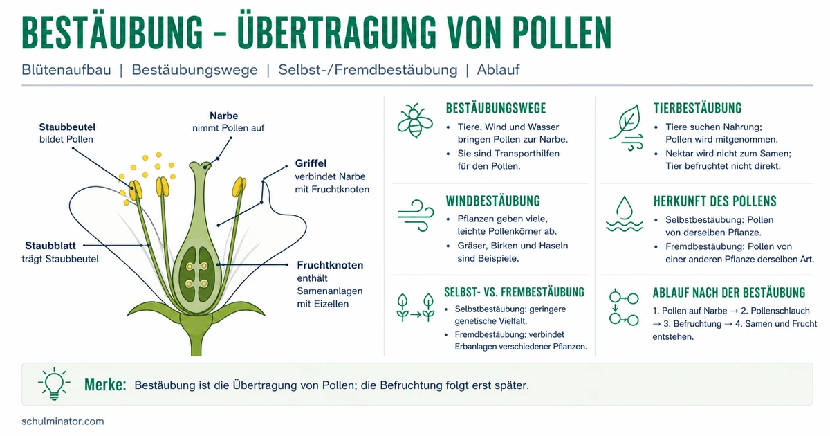 Bestäubung einfach erklärt: Arten und Ablauf