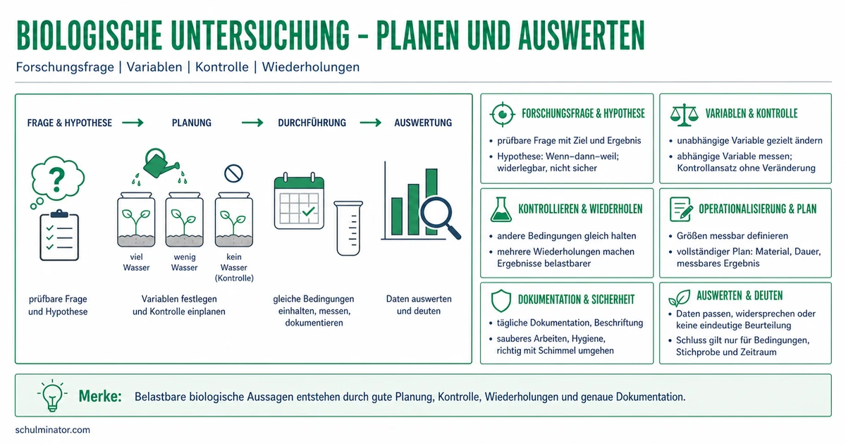 Biologische Untersuchungen planen – sicher und fair