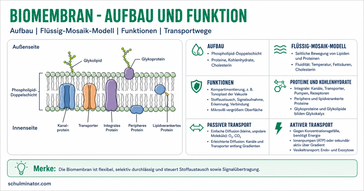 Biomembran: Aufbau, Funktion und Transport