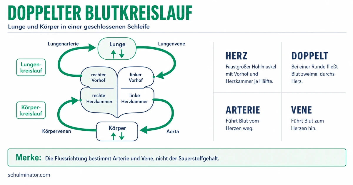 Blutkreislauf: Weg des Blutes einfach erklärt