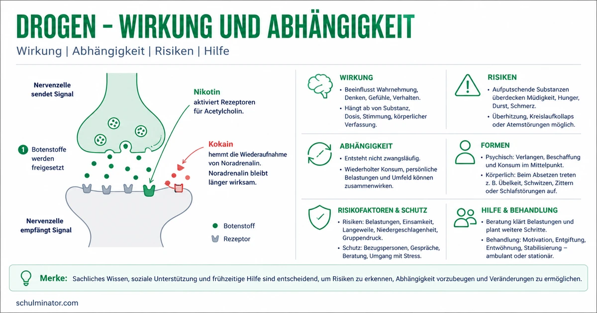 Drogen: Wirkung, Abhängigkeit und Hilfe verstehen