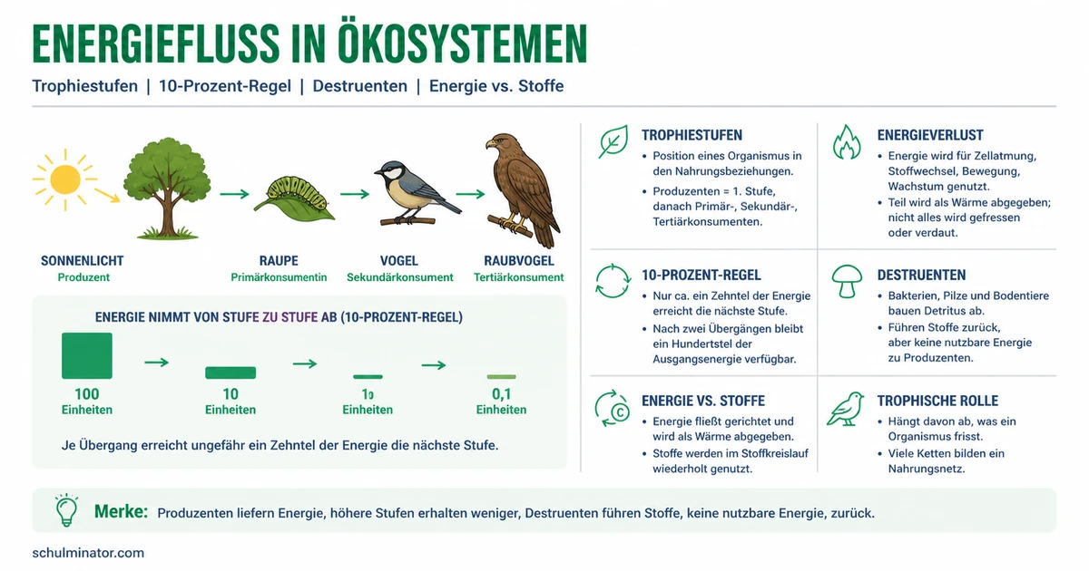 Energiefluss im Ökosystem einfach erklärt