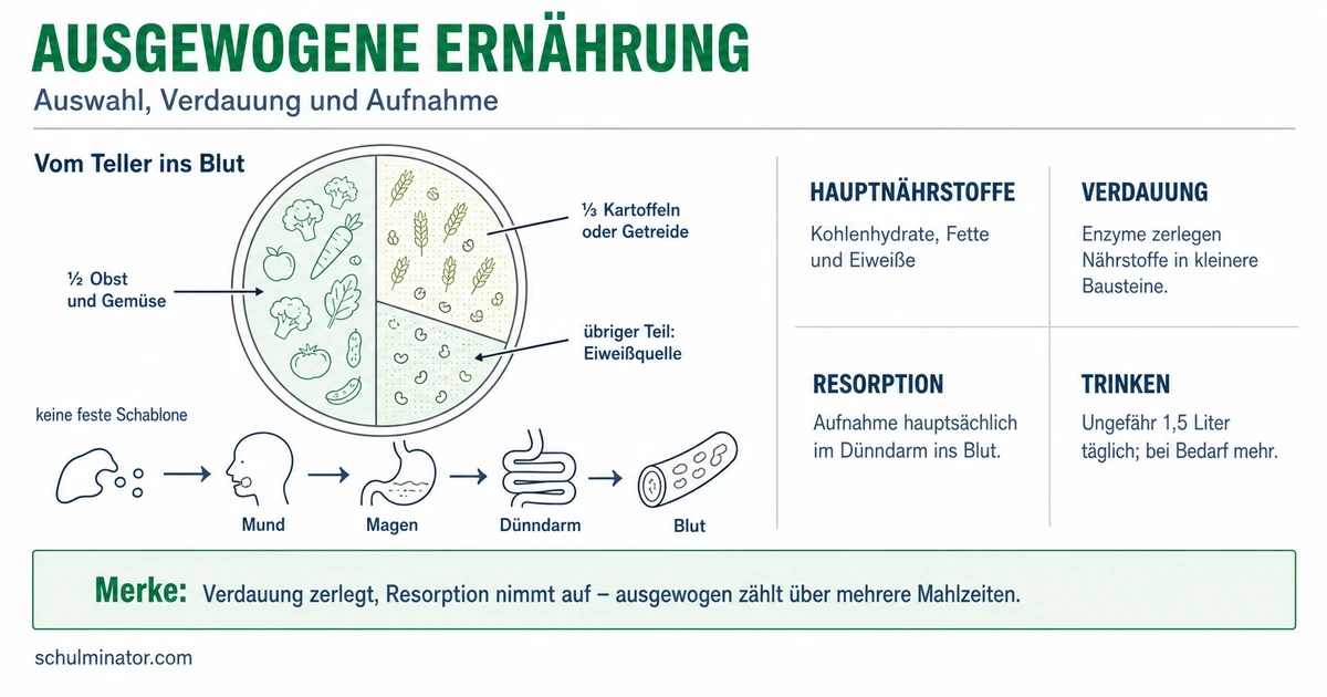 Ernährung: Nährstoffe, Verdauung und Resorption