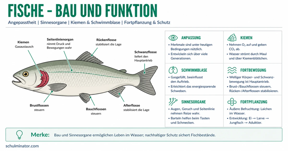 Fische: Körperbau, Atmung und Anpassungen