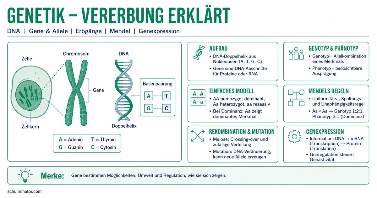 Genetik einfach erklärt: DNA, Gene und Vererbung