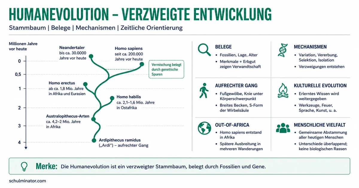 Humanevolution: Ursprung, Stammbaum und Kultur
