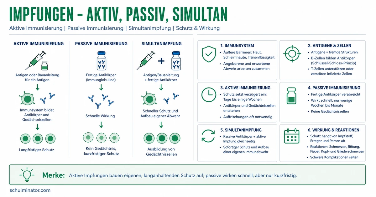 Impfung: aktive und passive Immunisierung