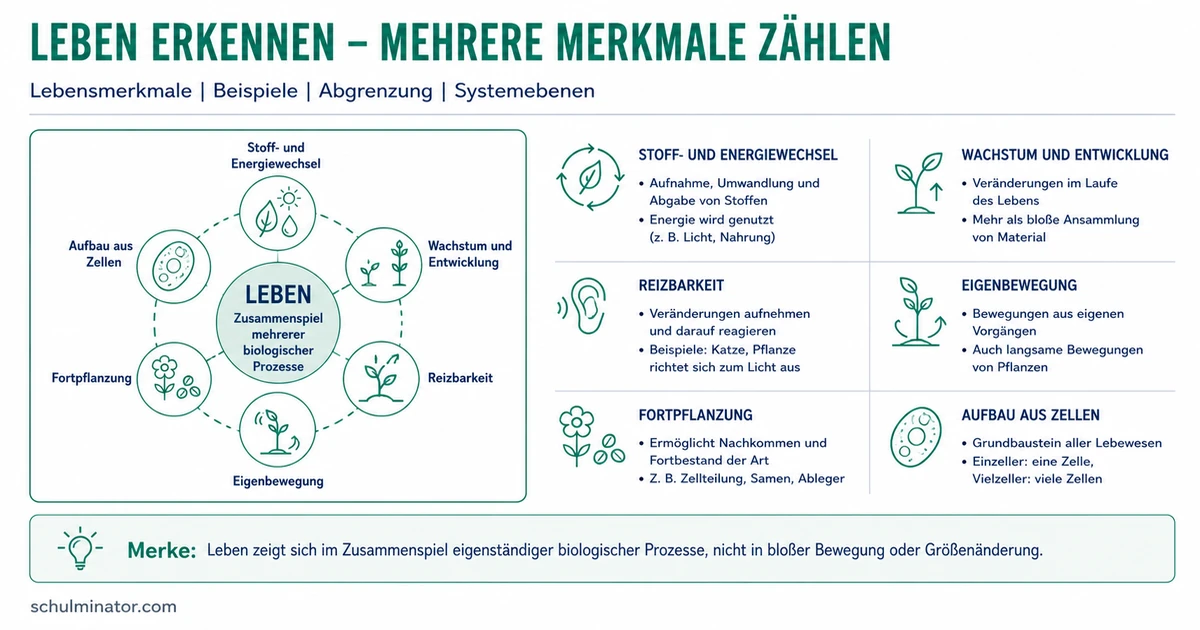 Kennzeichen des Lebendigen einfach erklärt