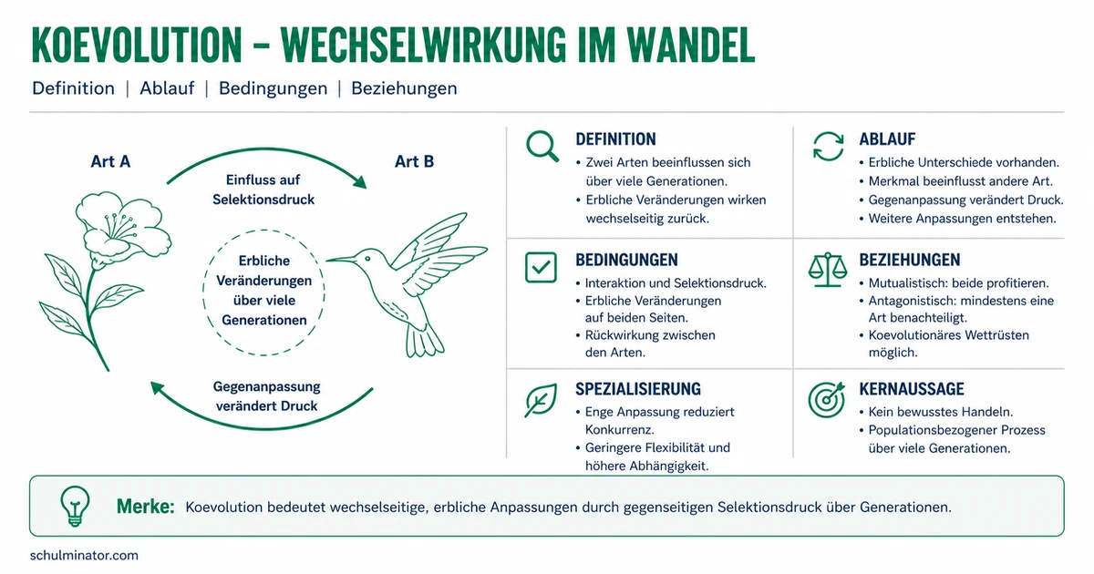 Koevolution: Wechselseitige Anpassung verstehen