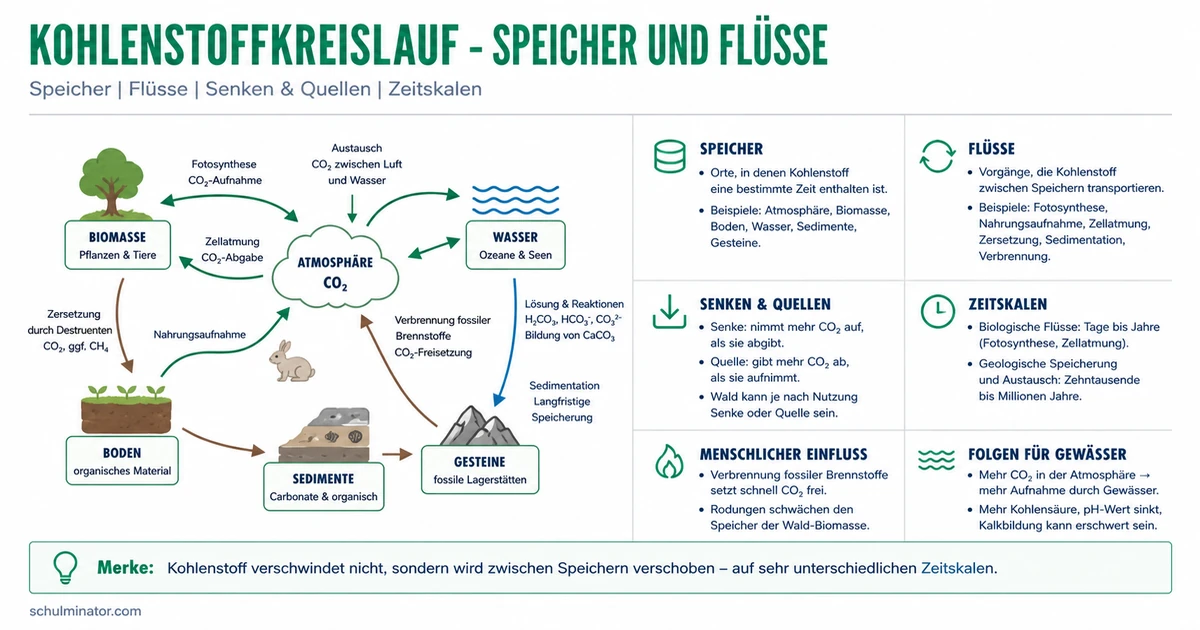 Kohlenstoffkreislauf: Speicher und Flüsse verstehen