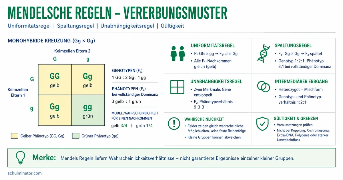 Mendelsche Regeln: Kreuzungsschemata verstehen