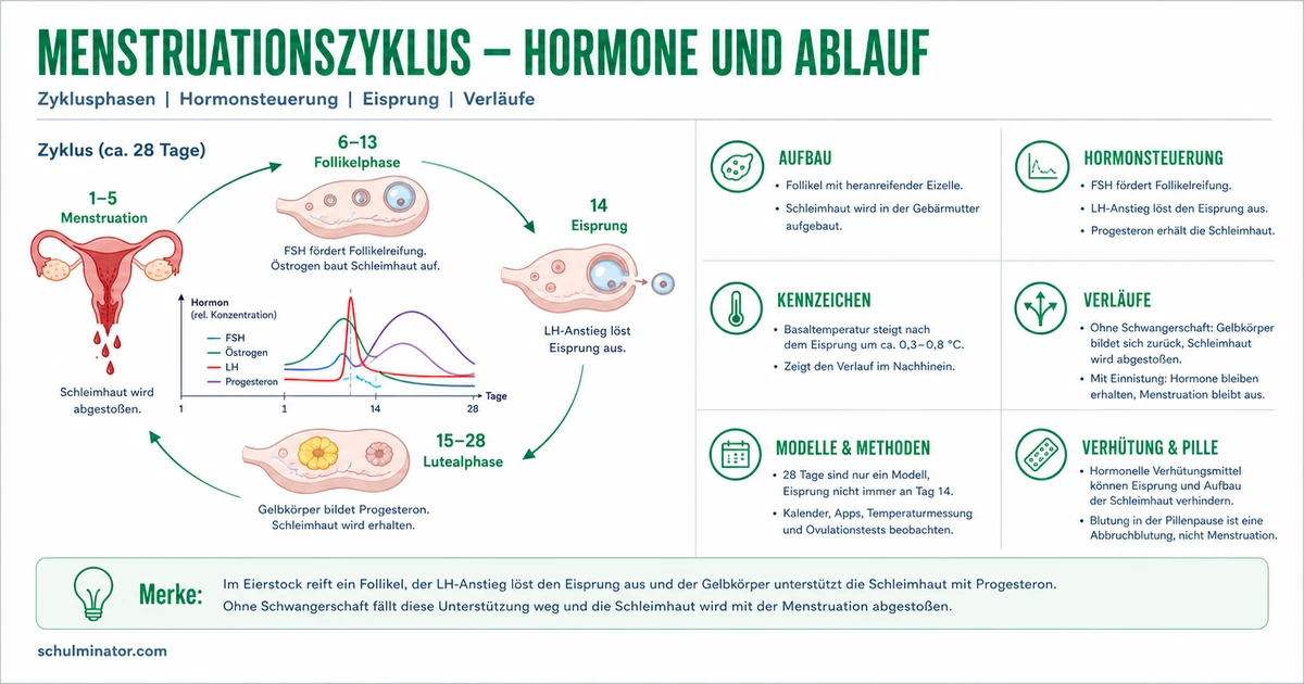 Menstruationszyklus: Phasen und Hormone erklärt