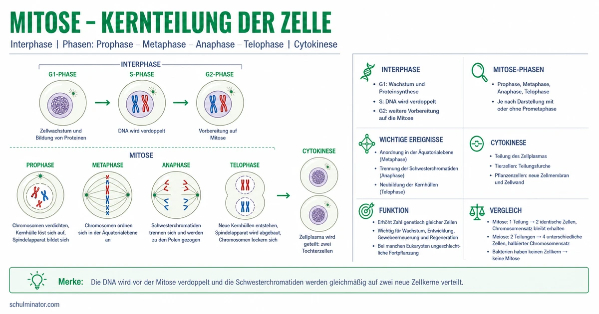 Mitose: Ablauf, Phasen und Bedeutung einfach erklärt