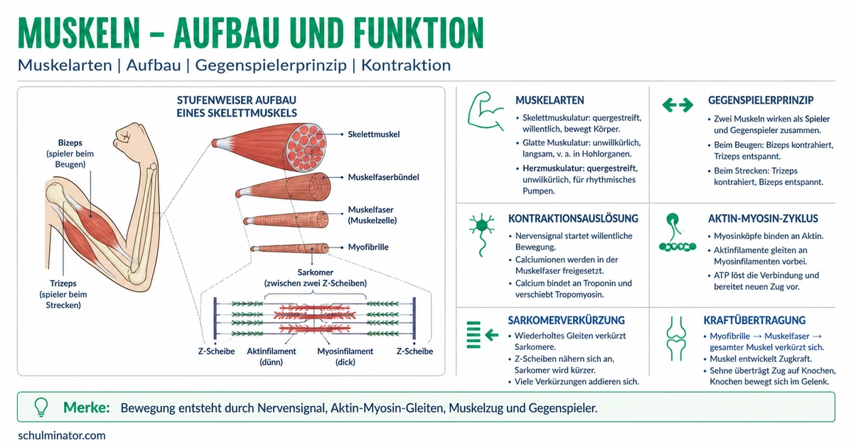 Muskeln: Aufbau, Arten und Bewegung verstehen