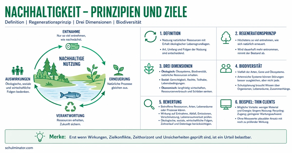 Nachhaltigkeit in der Biologie verstehen