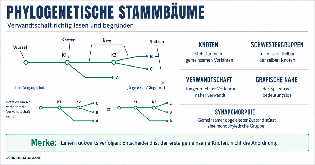 Phylogenetischer Stammbaum: richtig lesen