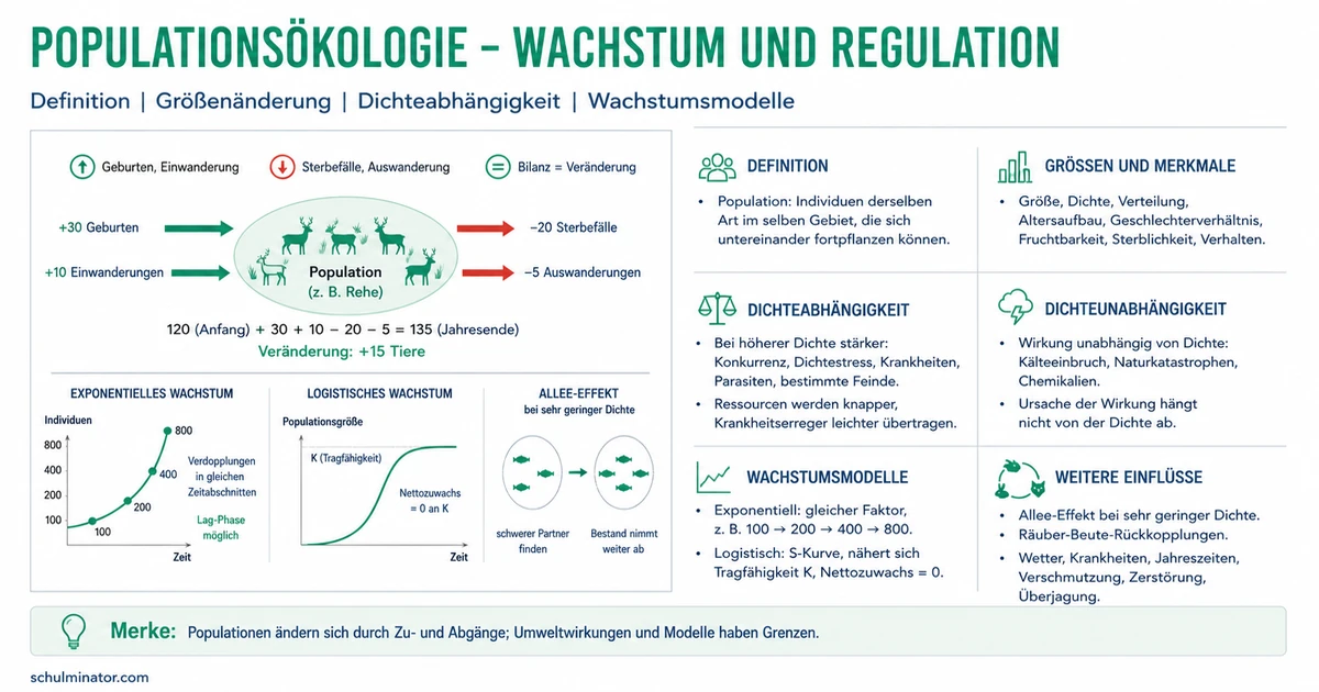 Populationsökologie: Wachstum und Regulation