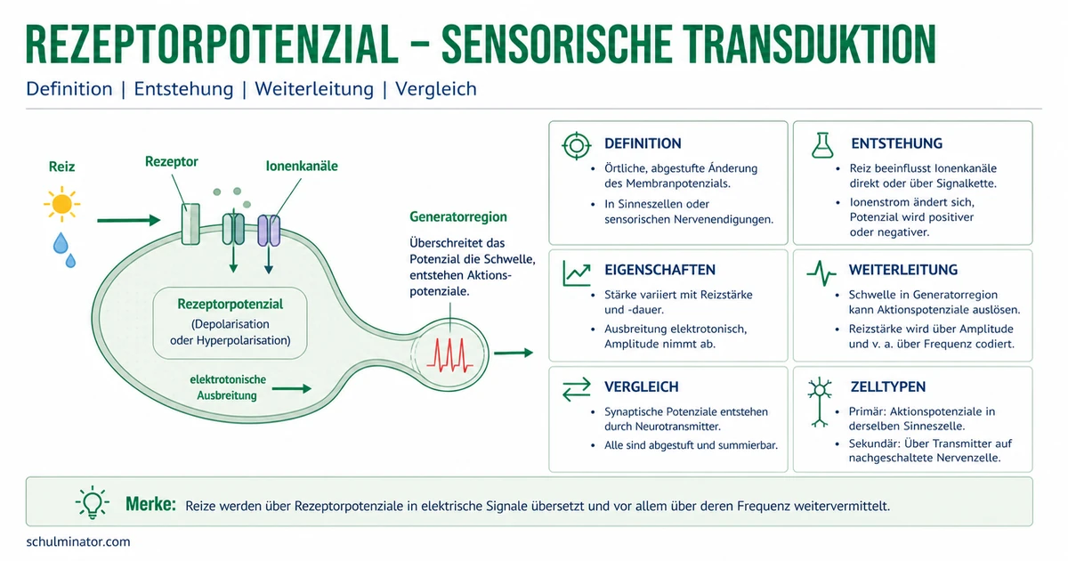 Rezeptorpotenzial: Entstehung und Codierung