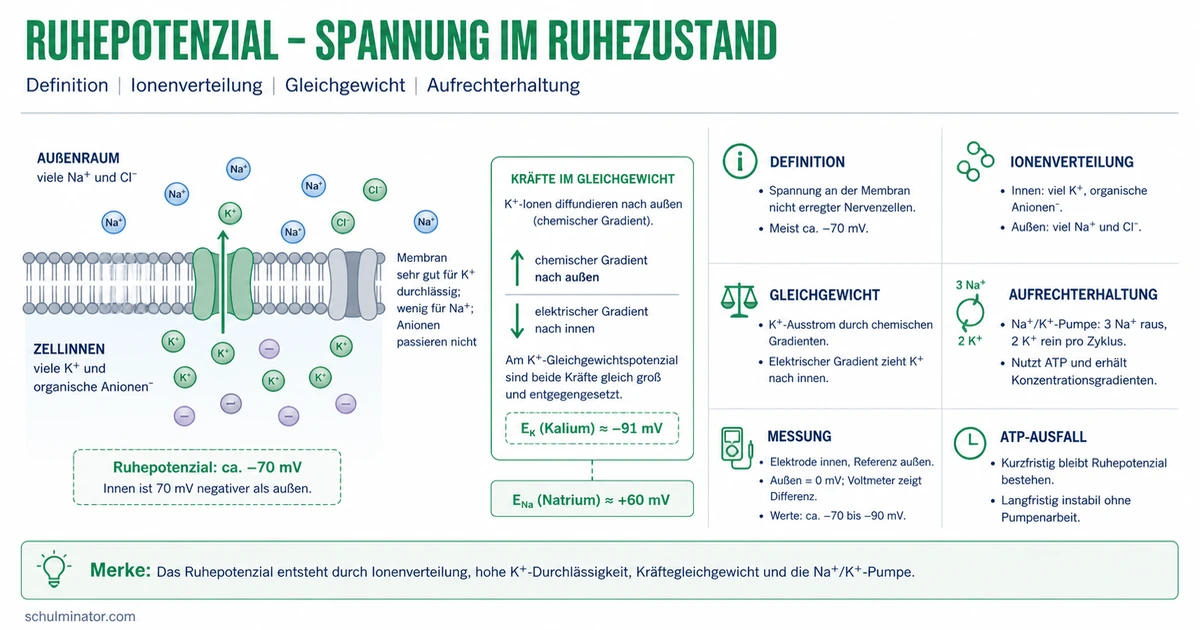 Ruhepotenzial: Entstehung und Funktion erklärt