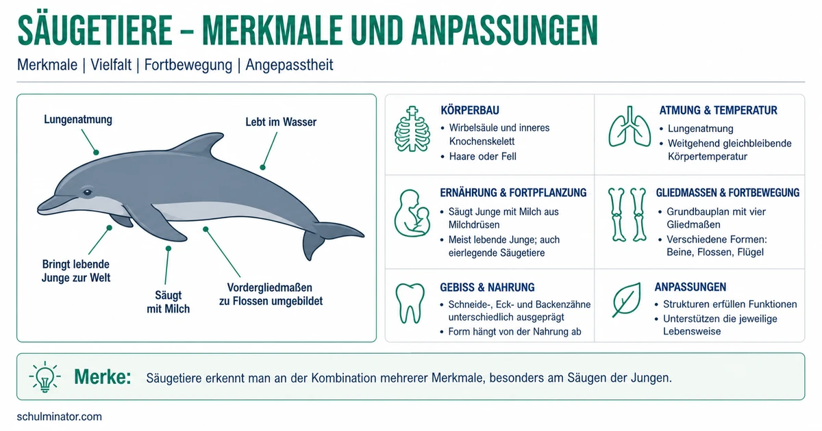 Säugetiere: Merkmale erkennen und erklären