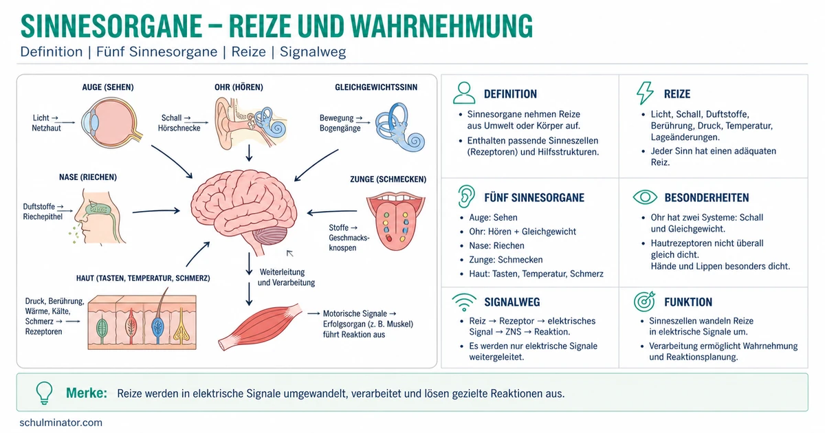Sinnesorgane: Reize, Wahrnehmung und Reaktion