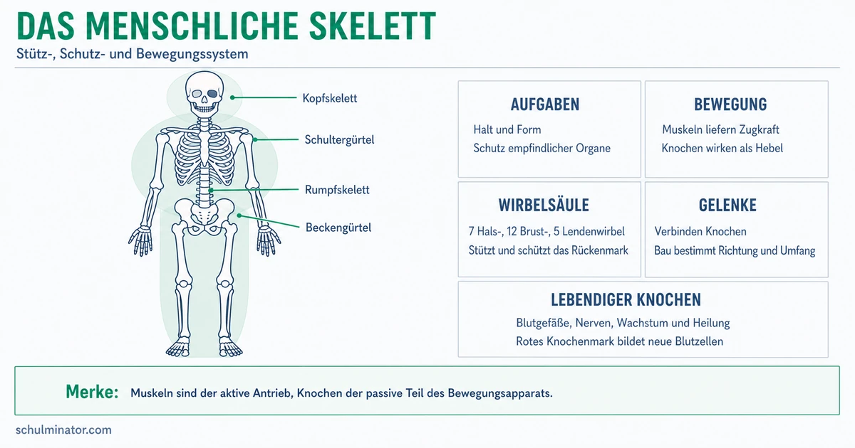 Menschliches Skelett: Aufbau und Funktionen