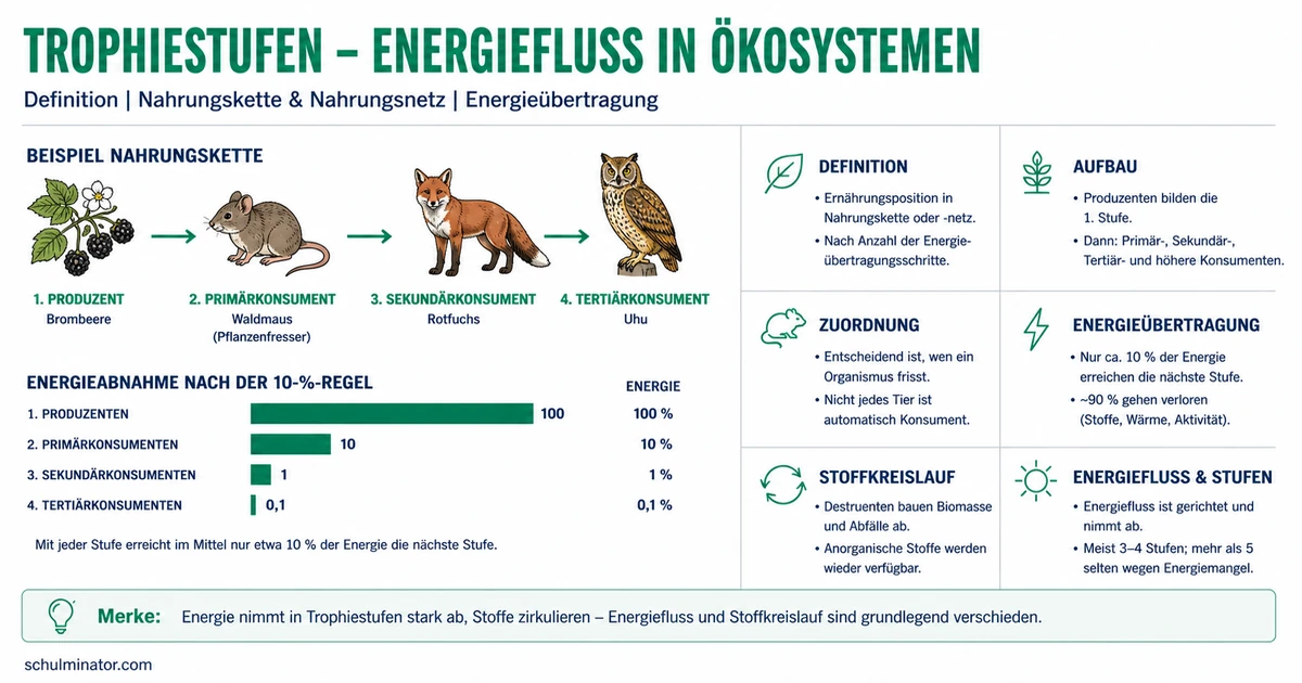 Trophiestufen: Nahrungsketten und Energiefluss