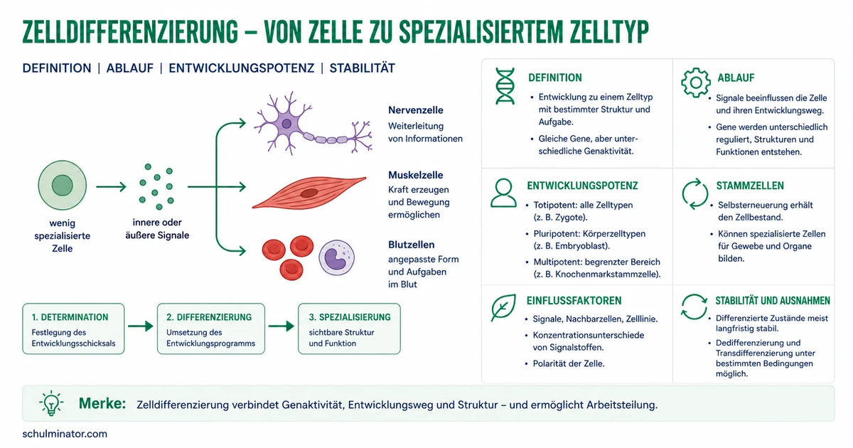 Zelldifferenzierung: So spezialisieren sich Zellen
