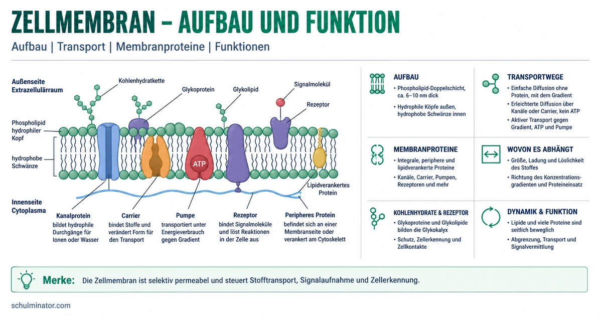 Zellmembran: Aufbau, Funktion und Transport