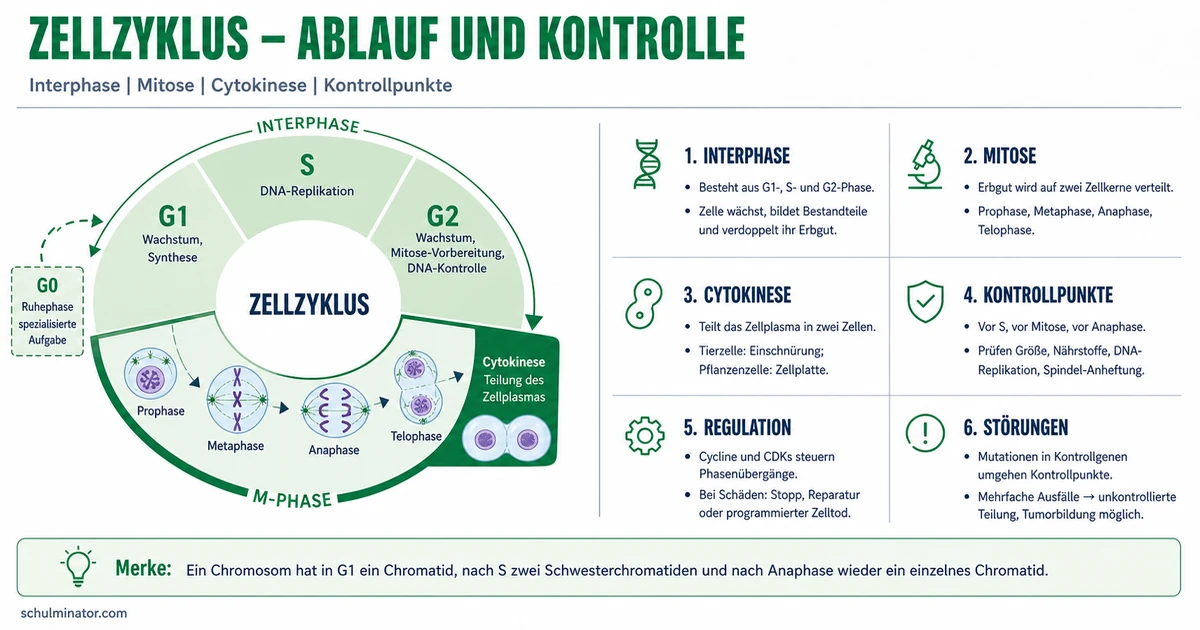 Zellzyklus: Phasen und Kontrolle verstehen