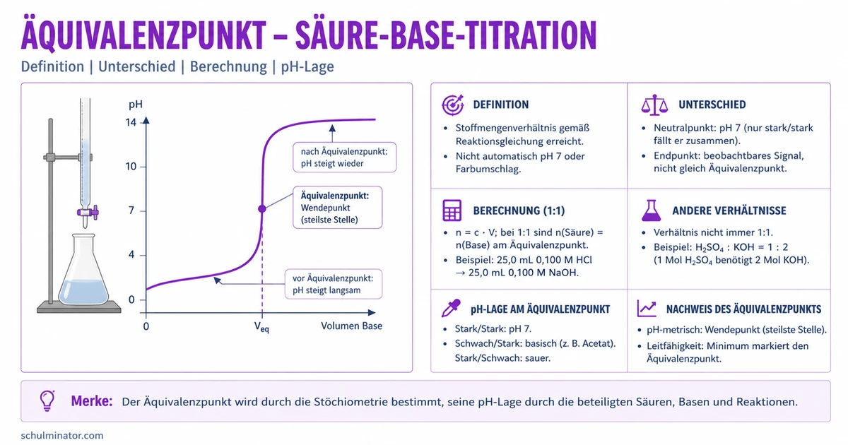 Äquivalenzpunkt erkennen und berechnen