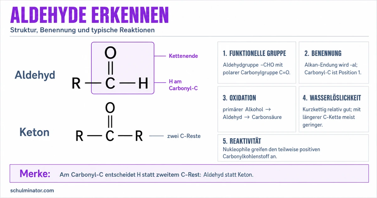 Aldehyde: Struktur, Eigenschaften und Reaktionen