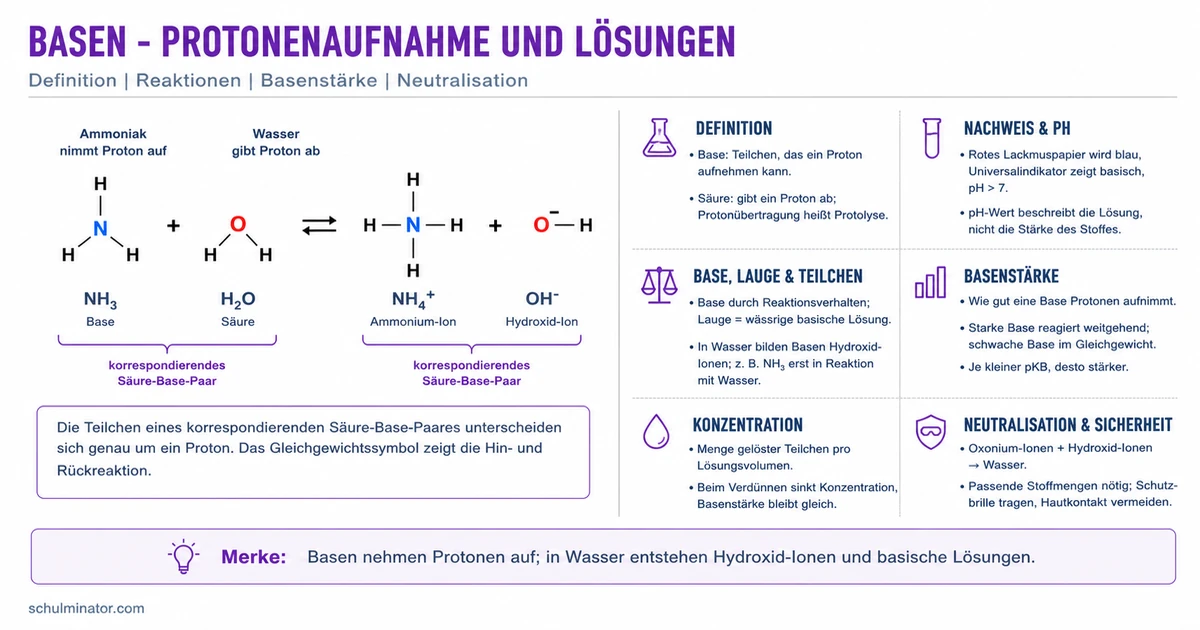 Base in der Chemie: Definition und Beispiele