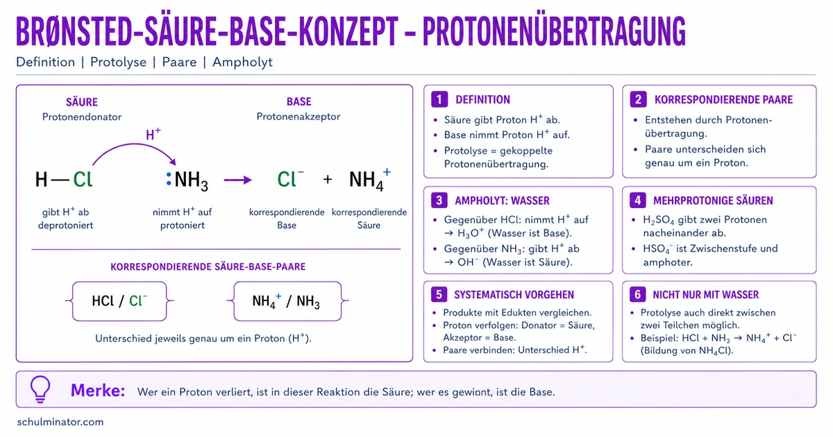 Brønsted-Säure-Base-Konzept einfach erklärt