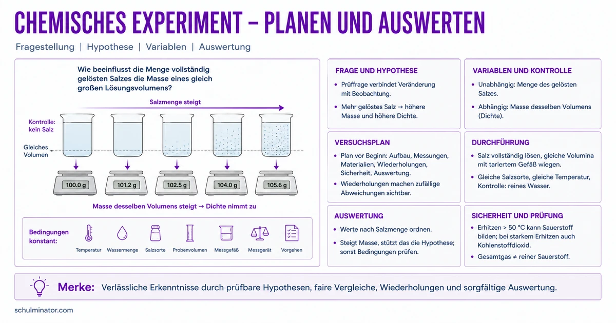 Chemische Experimente planen: Schritt für Schritt