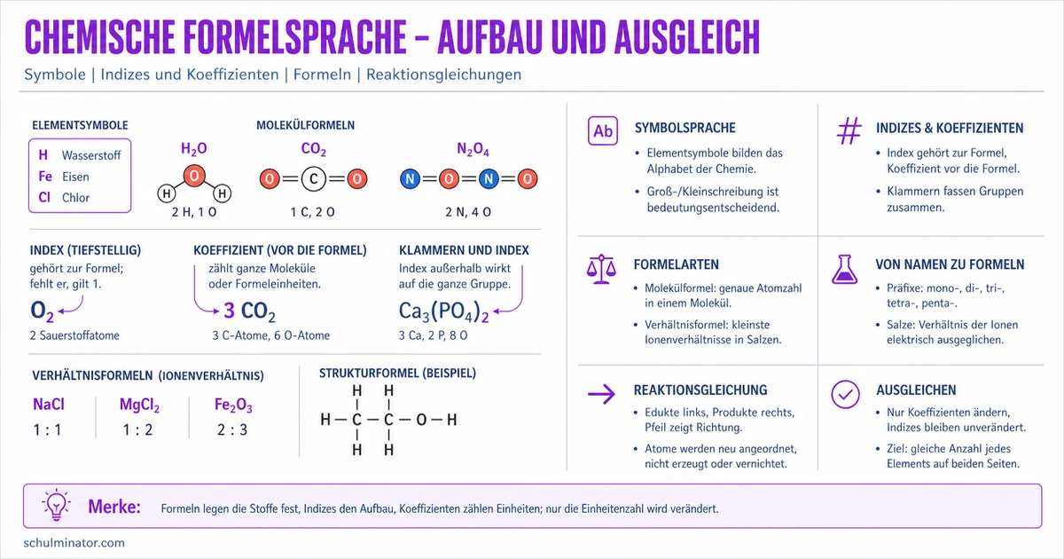 Chemische Formelsprache einfach erklärt