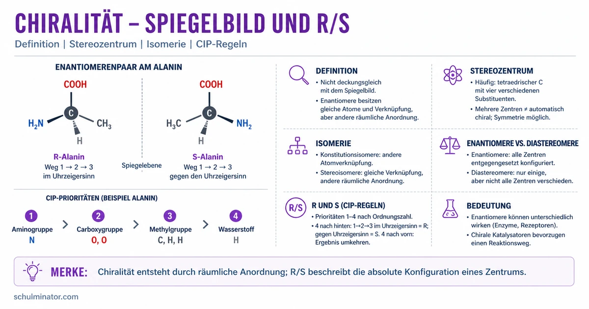 Chiralität erkennen und R/S-Konfiguration bestimmen