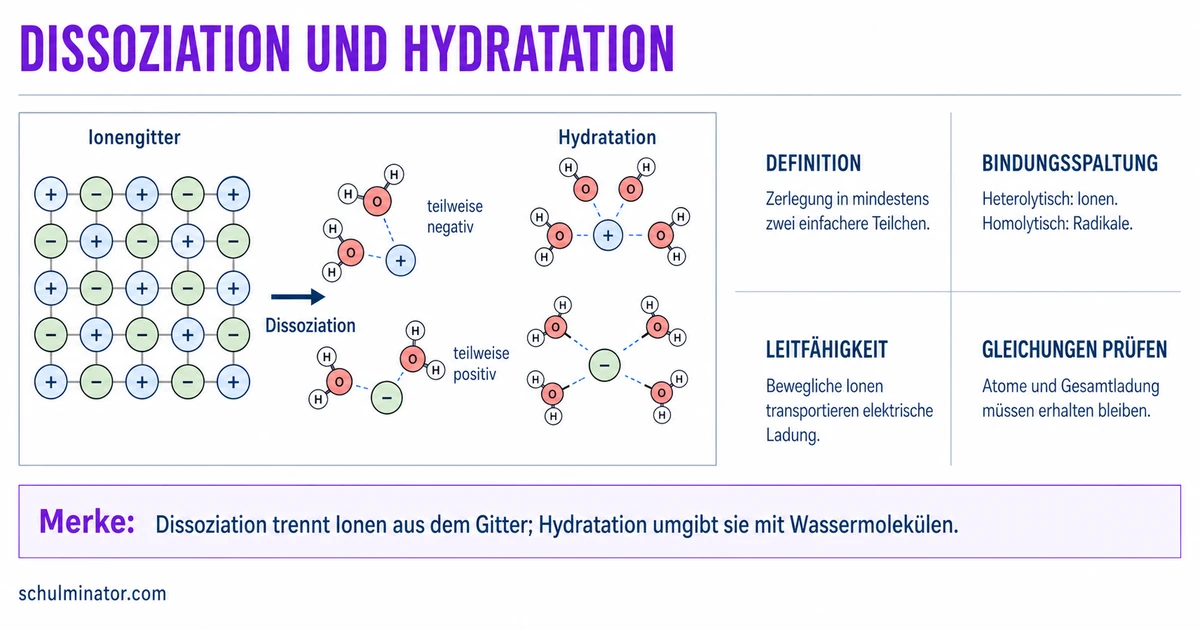 Dissoziation in der Chemie einfach erklärt