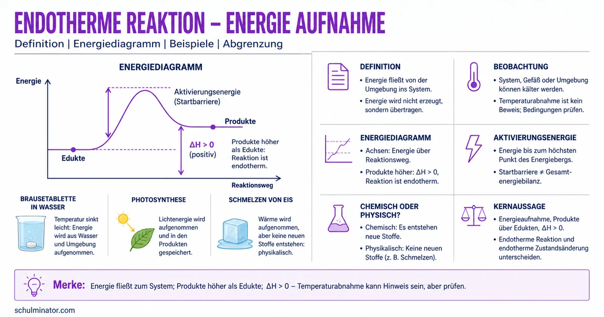 Endotherme Reaktion: Energieaufnahme verstehen