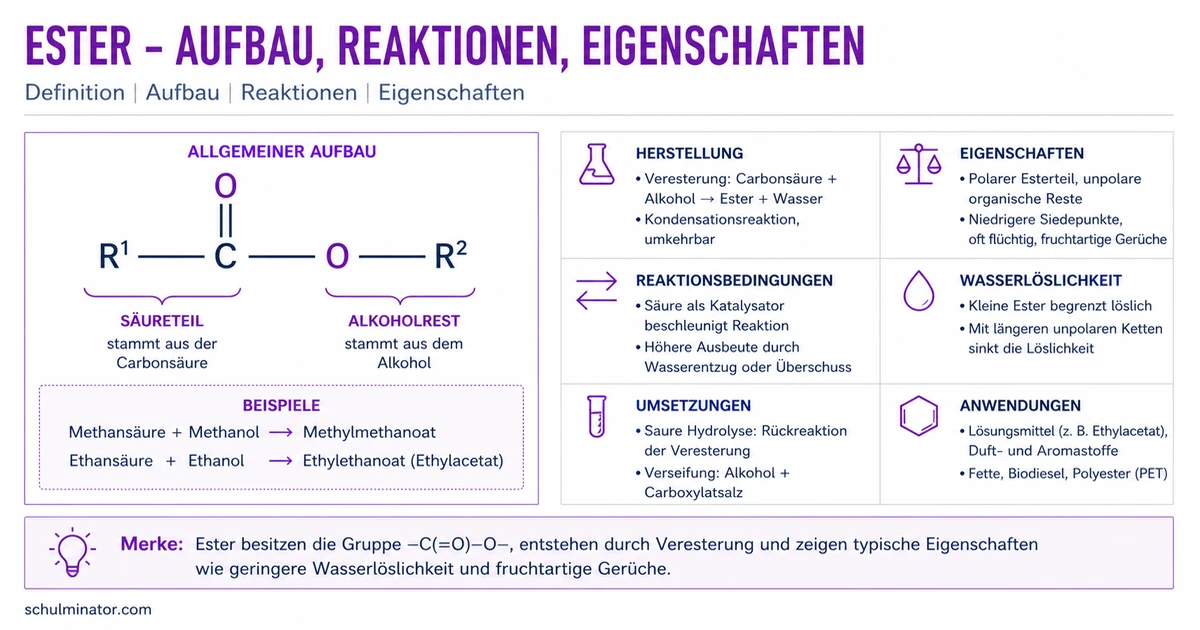 Ester: Struktur, Bildung und Eigenschaften