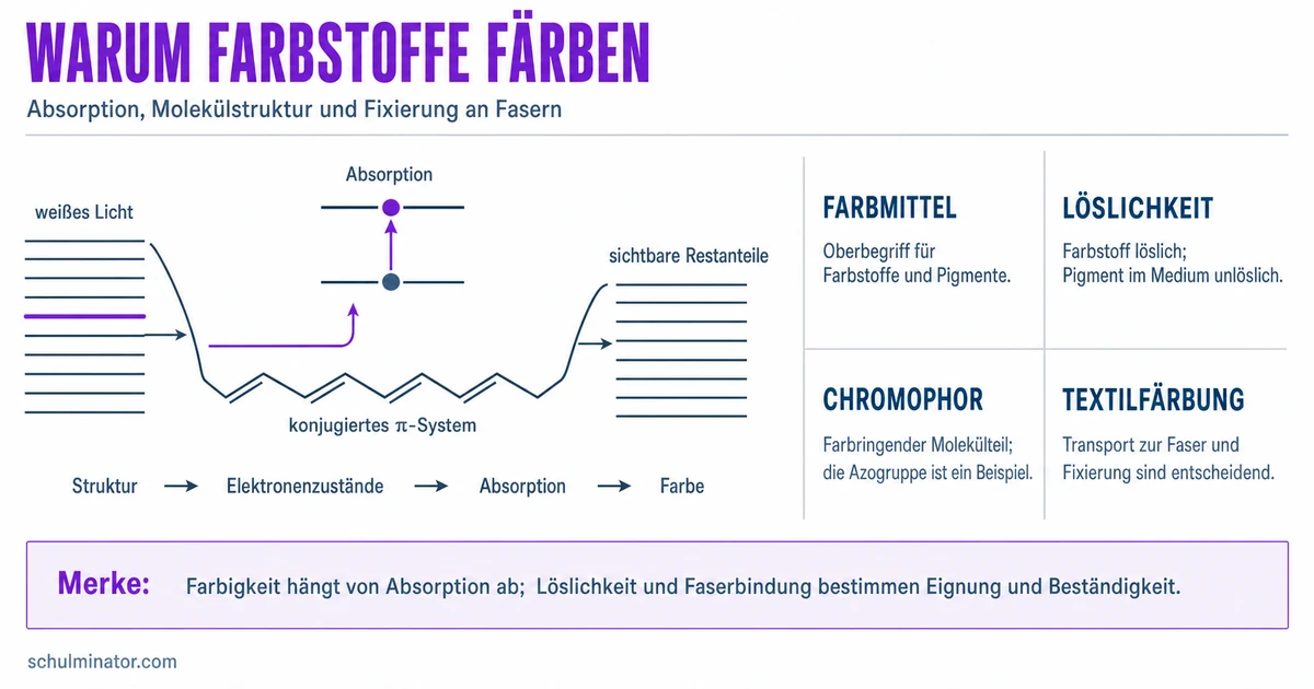 Farbstoffe: Farbe, Struktur und Färben verstehen