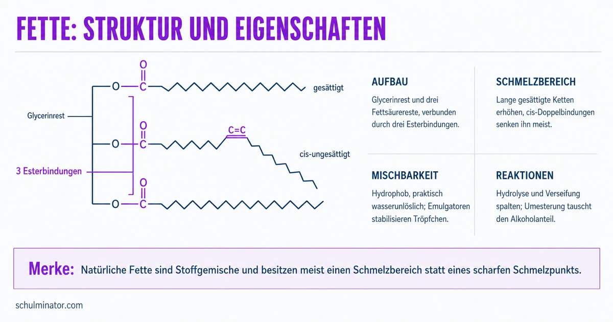 Fette in der Chemie: Aufbau und Eigenschaften