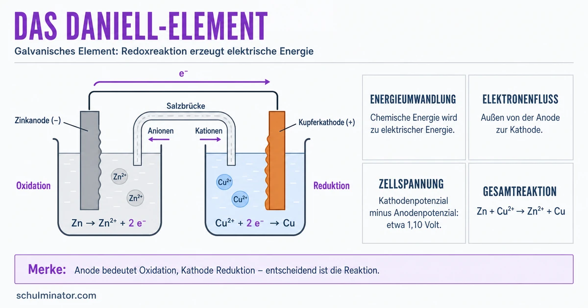 Galvanisches Element: Aufbau und Funktion verstehen