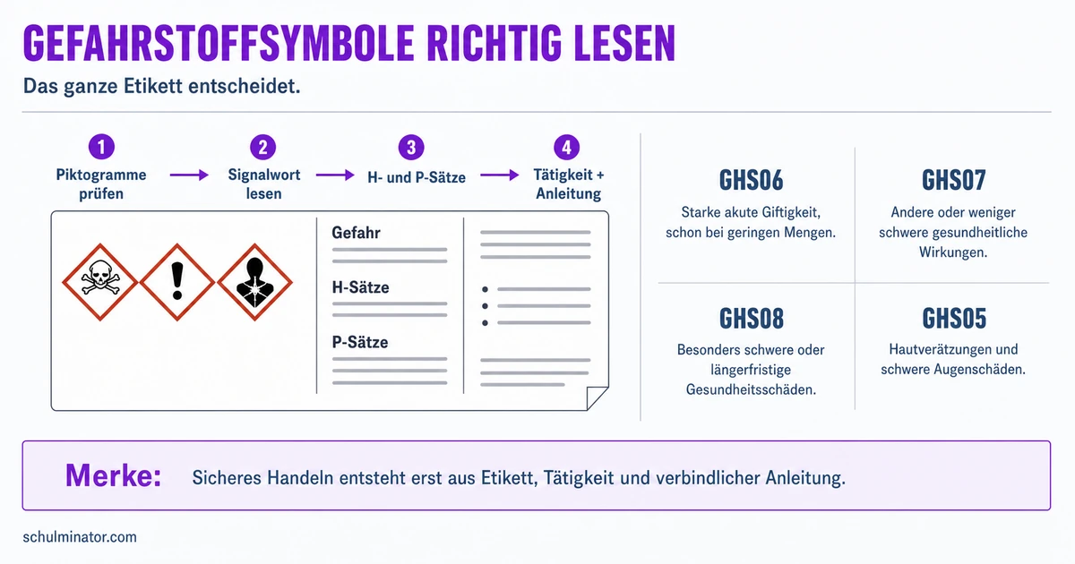 Gefahrstoffsymbole sicher lesen und anwenden