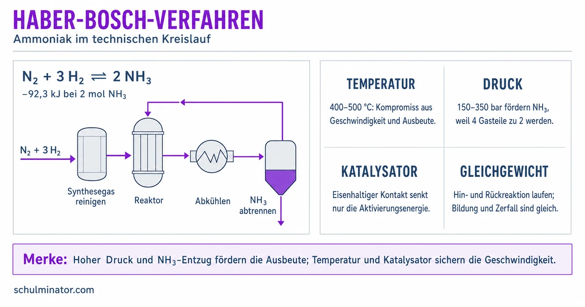 Haber-Bosch-Verfahren: Ablauf und Bedingungen