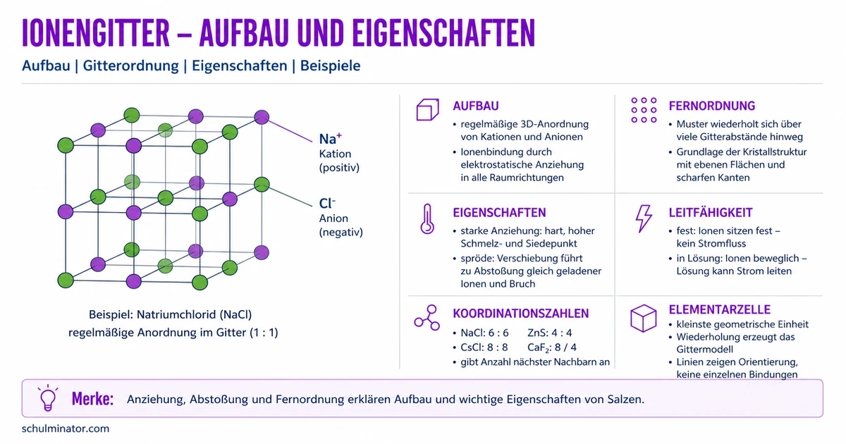Ionengitter: Aufbau und Eigenschaften verstehen