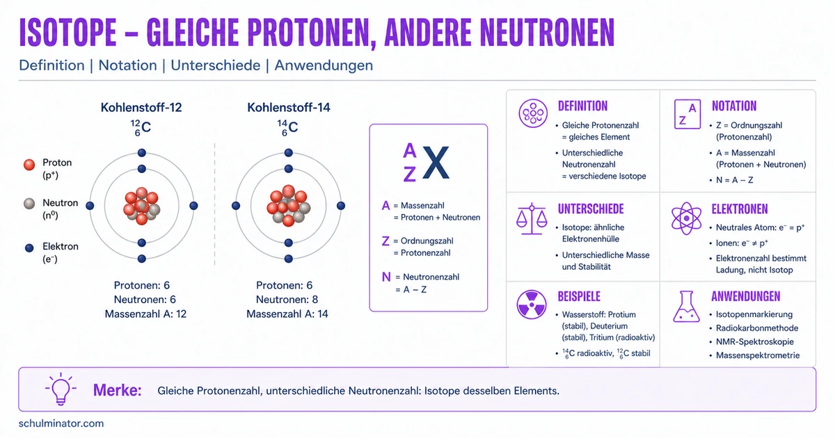 Isotope erkennen und Neutronenzahl berechnen